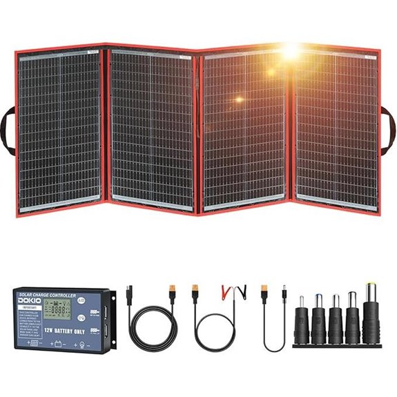 DOKIO 200W Foldable Solar Panel Kit with USB