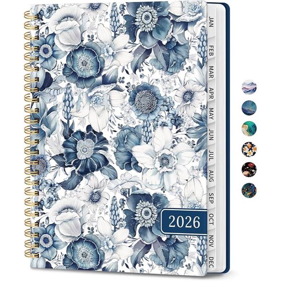 2026 Monthly Weekly Planner with Tabs and Hardcover