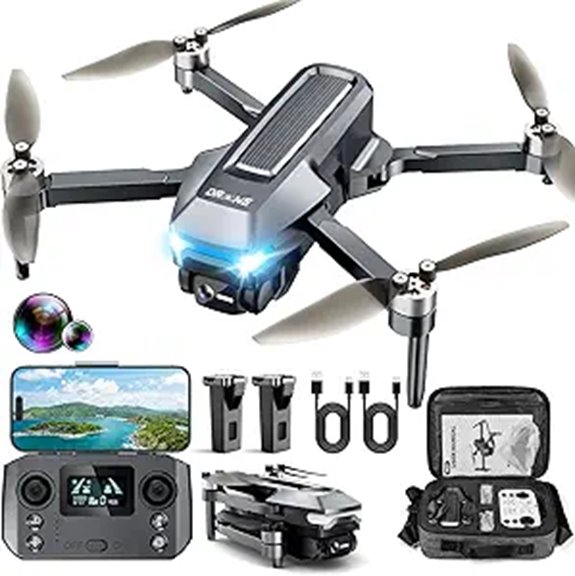 GPS Drone with Camera 4K Auto Return Foldable 2 Batteries