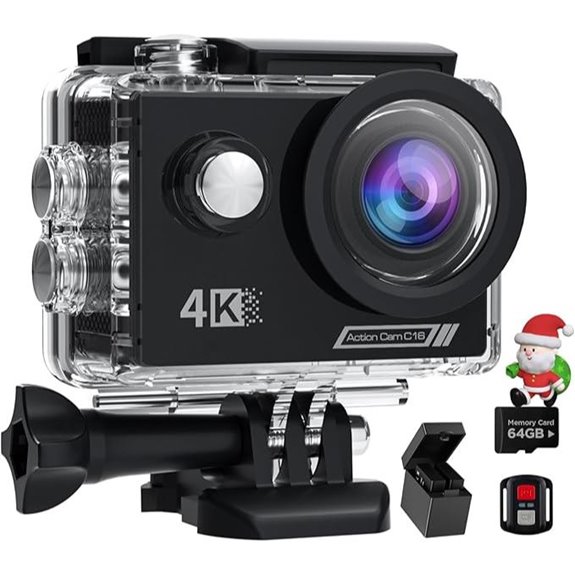 4K Sports Action Camera with WiFi & Mounting Kit