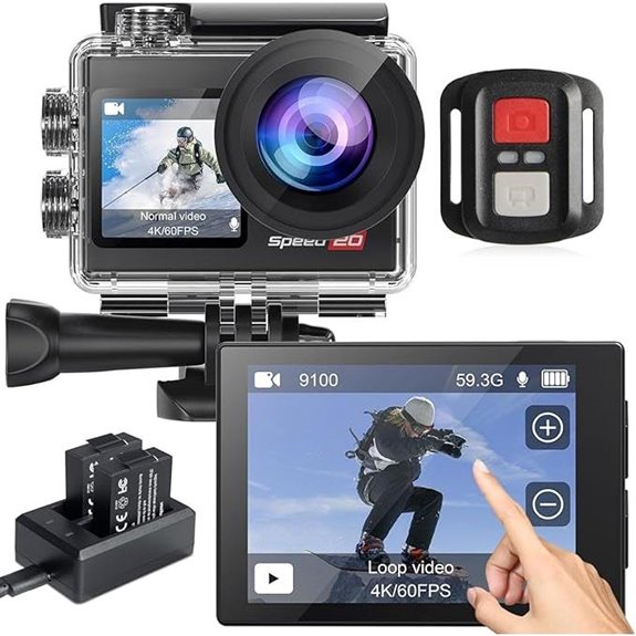 4K Action Camera with Waterproof & Wide Angle Lens
