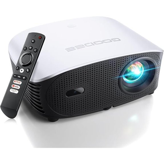 GooDee 4K Smart Projector with 5G WiFi & Bluetooth
