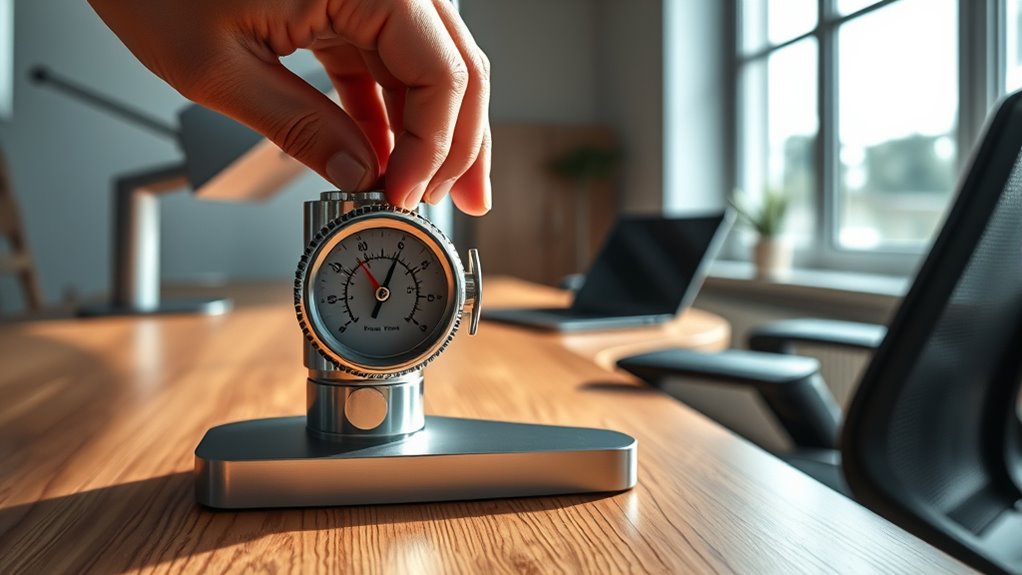 adjust desk for comfort