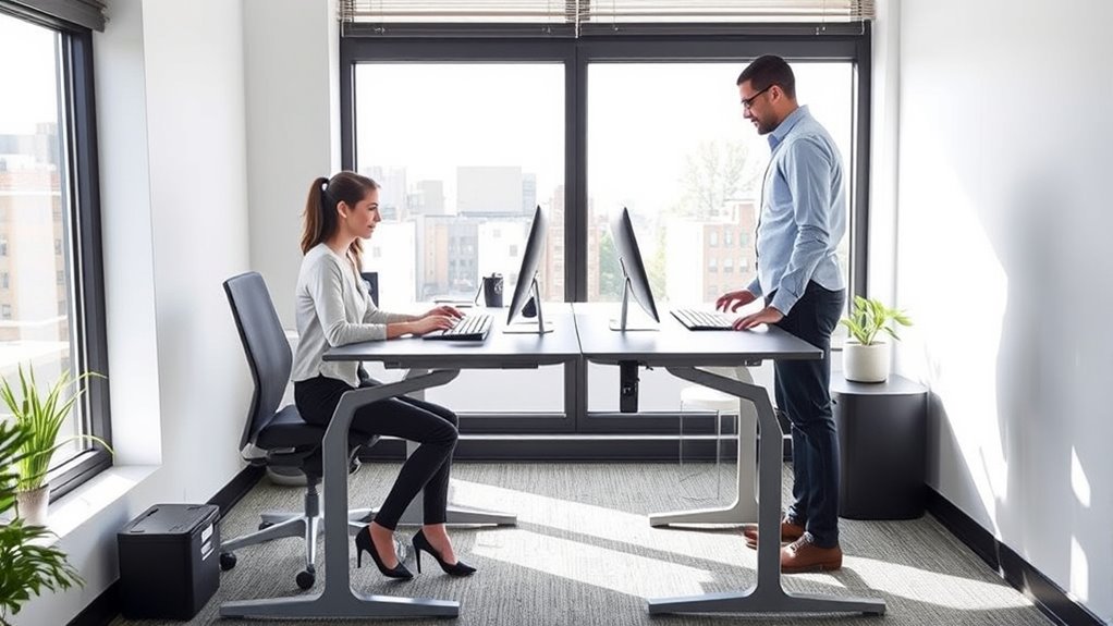 adjust monitor chair desk