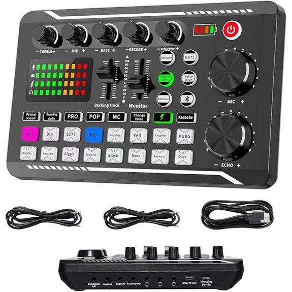 SINWE Professional Audio Mixer with Effects and Voice Changer