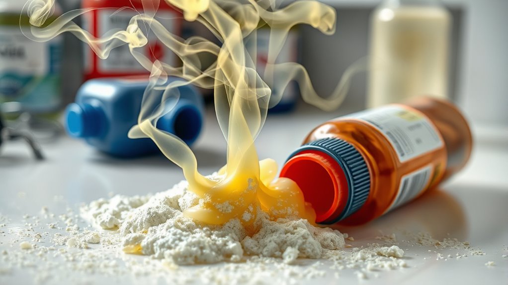 avoid mixing drain chemicals