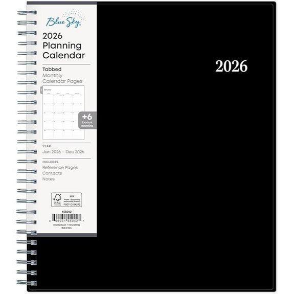 Blue Sky 2026 Monthly Planner Calendar 8 x 10