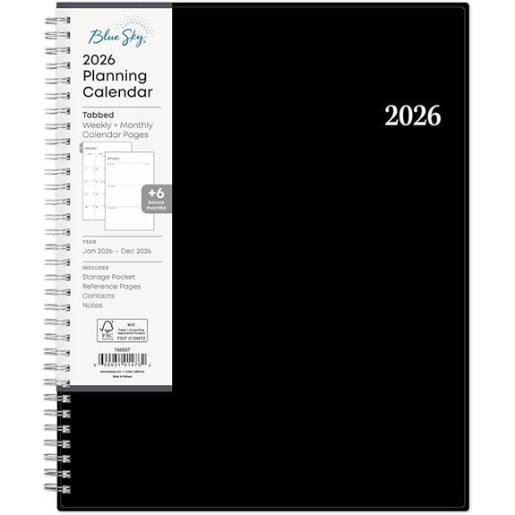 Blue Sky 2026 Weekly & Monthly Planner (8.5 x 11)