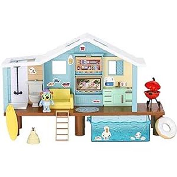Bluey Beach Cabin Playset with Figures and Accessories
