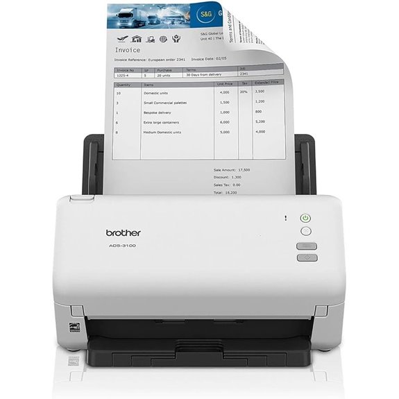 Brother ADS-3100 Desktop Scanner 40ppm Compact White