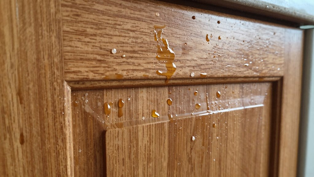 cabinet sticky grease residue