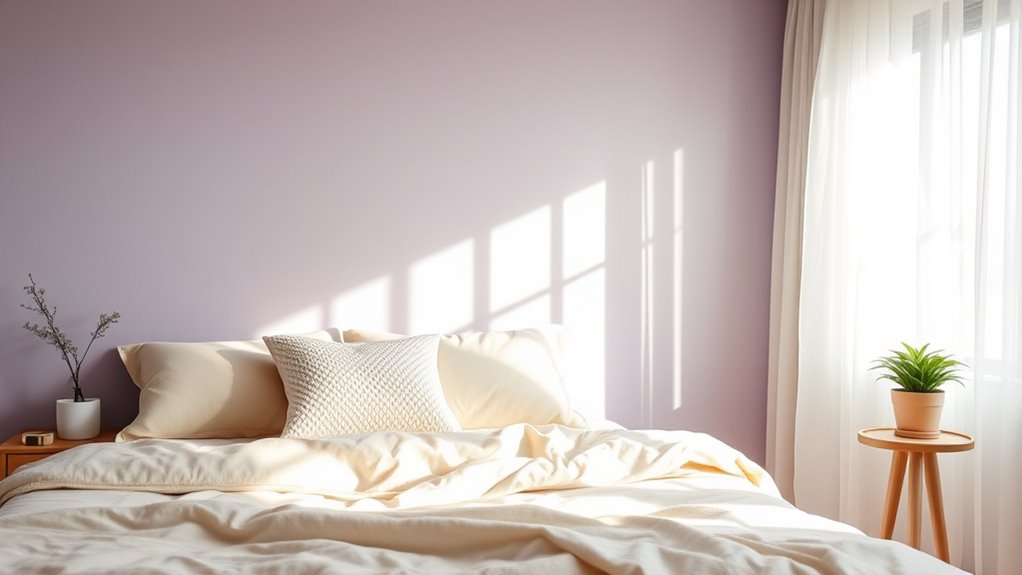 calming color palette selection