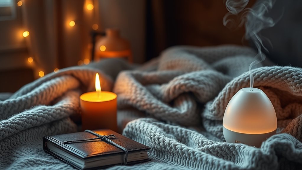 calming scents and lighting
