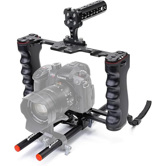 Zeadio Camera Rig Cage with Handle & 15mm Rods