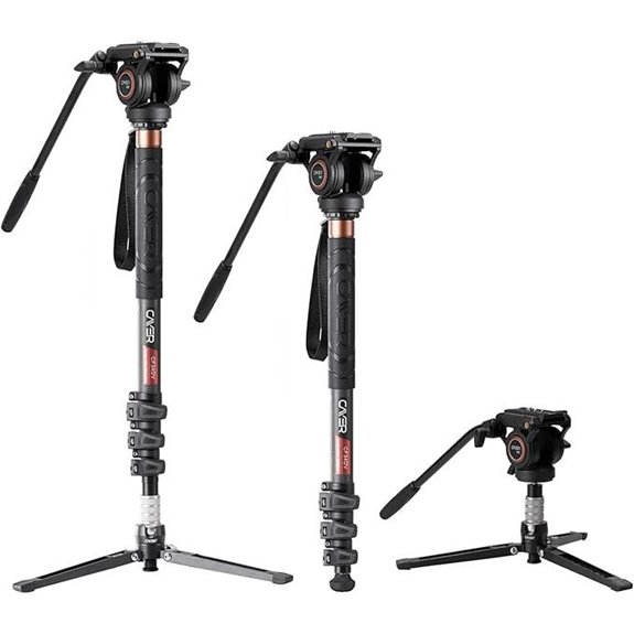 Cayer Carbon Fiber Monopod with Video Head and Base