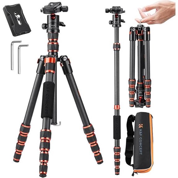 K&F Concept 60 Carbon Fiber Tripod with Monopod