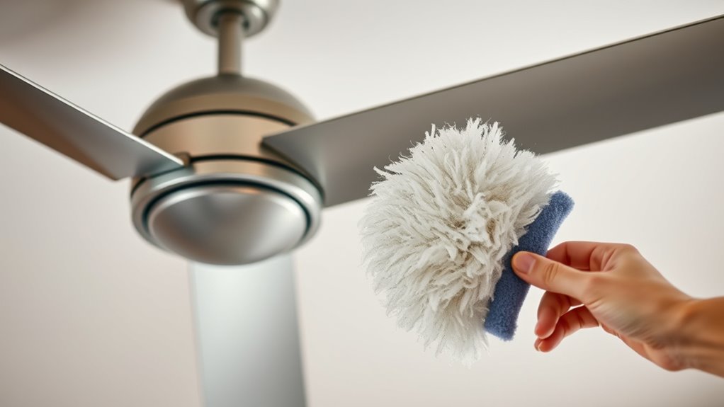 clean ceiling fan regularly
