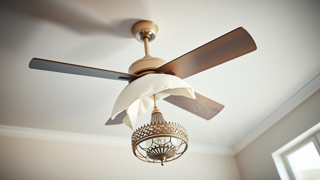 clean ceiling fans regularly
