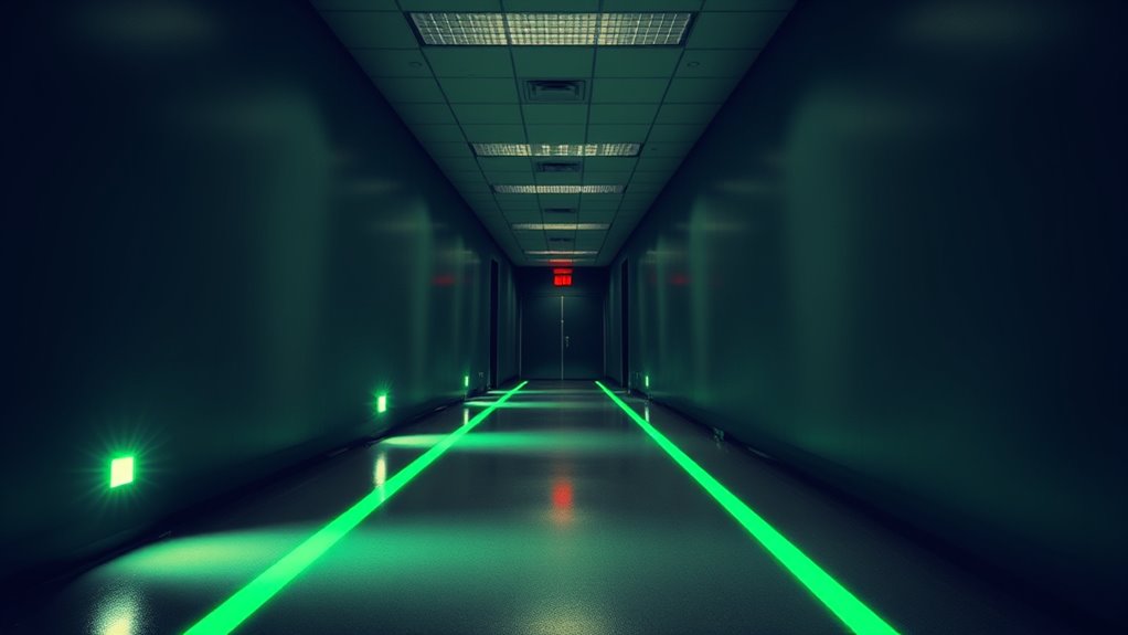 clear visible emergency signage