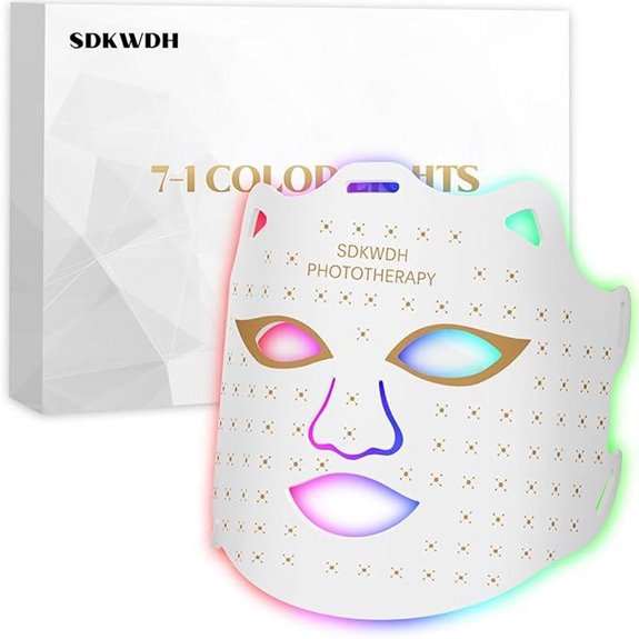 Red Light Face Mask with 7 Colors Travel-Ready