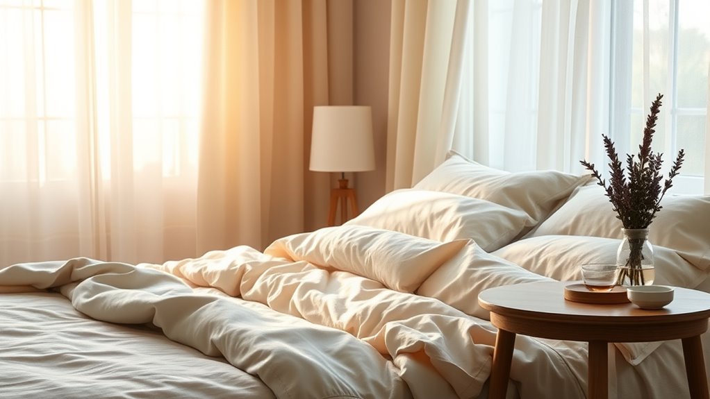 comfortable quiet dark sleep space