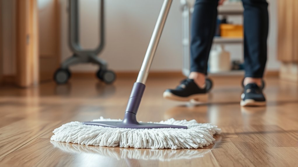 damp mop clean floors