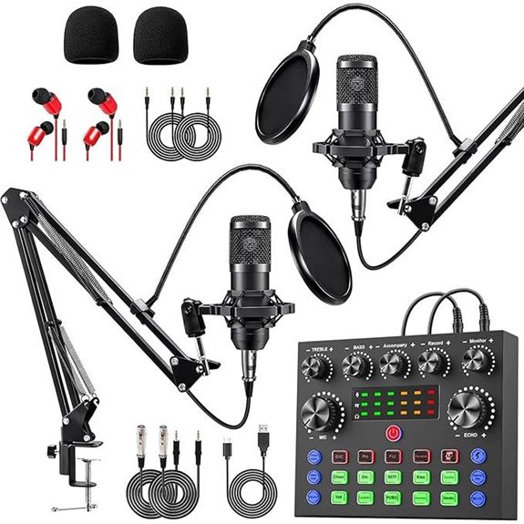 Podcast Equipment Bundle for 2 with Microphone and Voice Changer