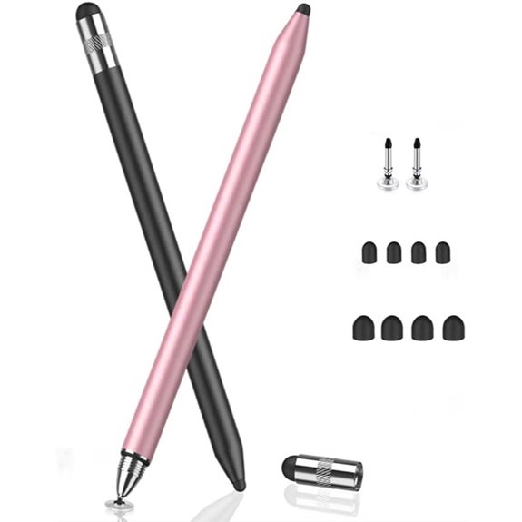 MEKO 3-in-1 Stylus Pens for Touchscreens (2-Pack)