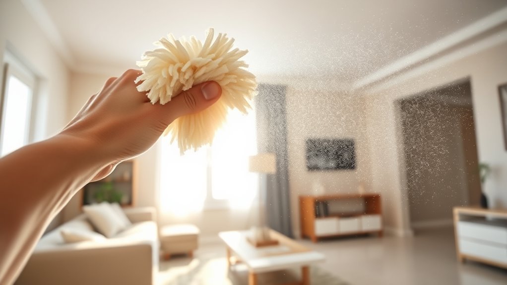 dusting from top down