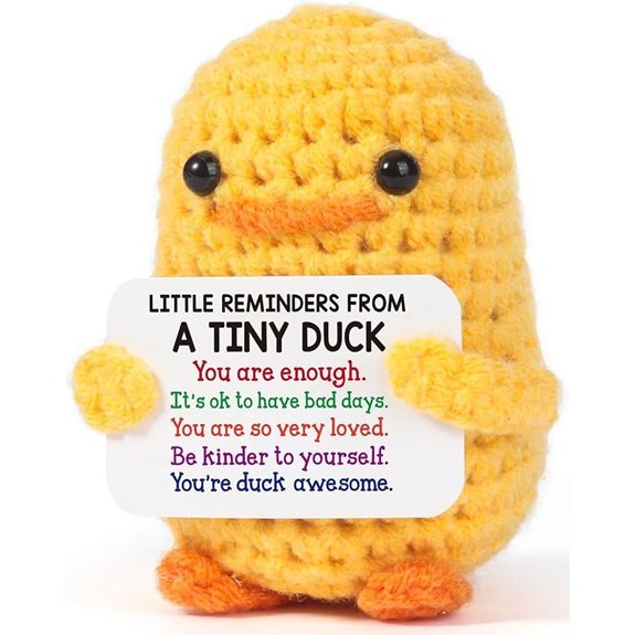 Inspirational Crochet Duck Gift for Cheer and Support