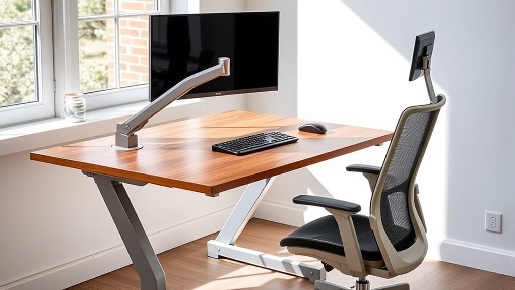 ergonomic desk and chair