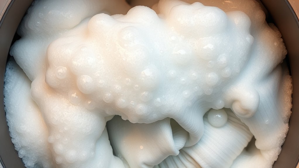 excess detergent damages fabrics