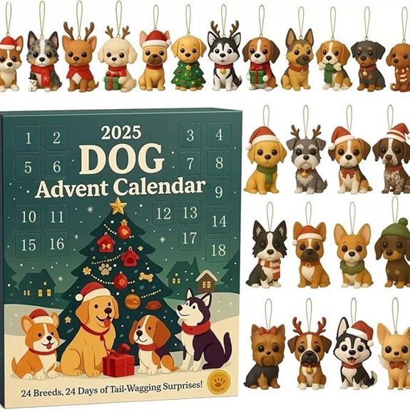 Christmas Dog Advent Calendar with Charms