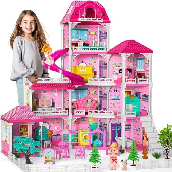 Doloowee Dollhouse with Accessories for Girls