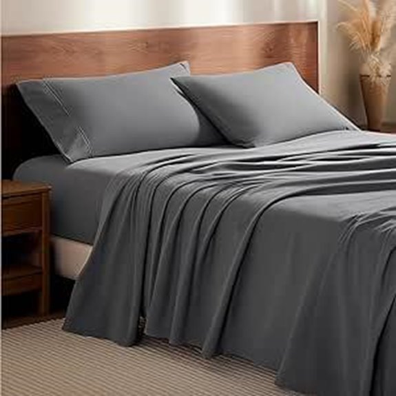 Bare Home Flannel Sheet Set Queen Grey