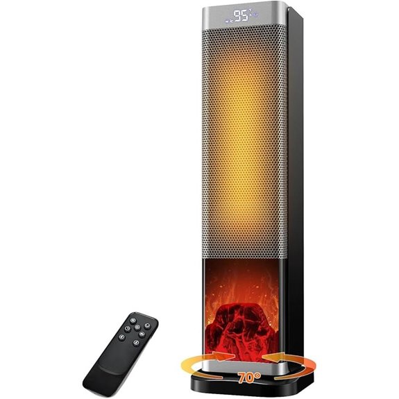 Indoor Space Heater with Thermostat & Oscillation