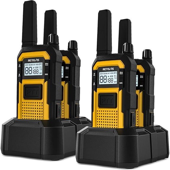 Retevis RB48 Heavy Duty Waterproof Walkie Talkies (4 Pack)