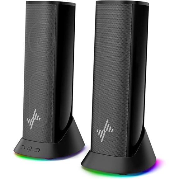 Nylavee Hi-Fi Stereo Computer Speakers with Lights