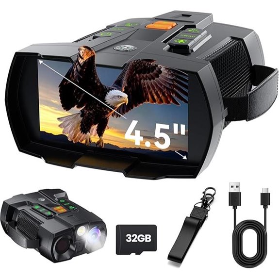 4K Night Vision Goggles with HD Screen and Long Battery