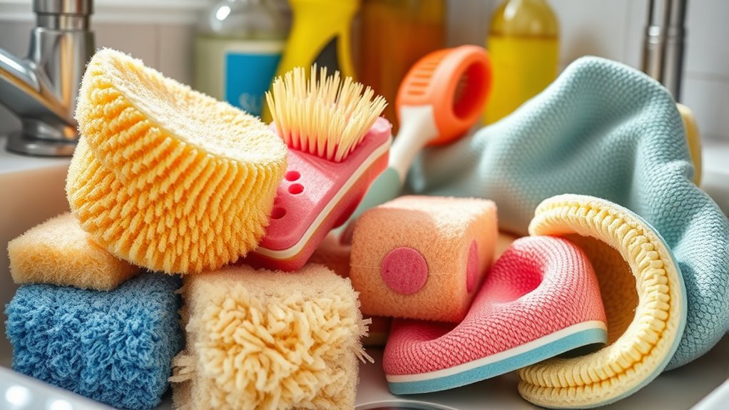 hygienic antimicrobial cleaning tools