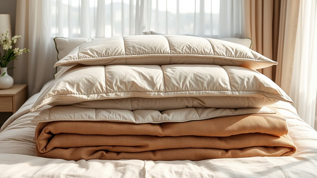 layered bedding for temperature control