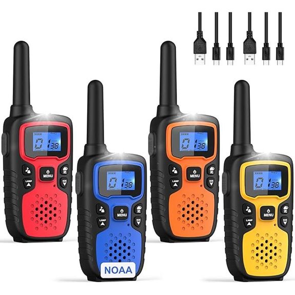 Wishouse Long Range Walkie Talkies for Adults (4 Pack)