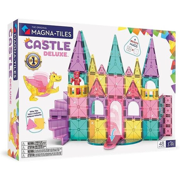 Magna-Tiles Castle DLX 48-Piece Magnetic Building Set