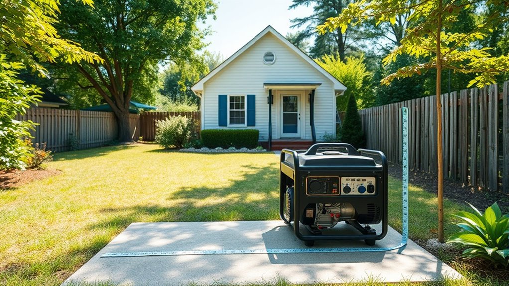 maintain safe generator distance