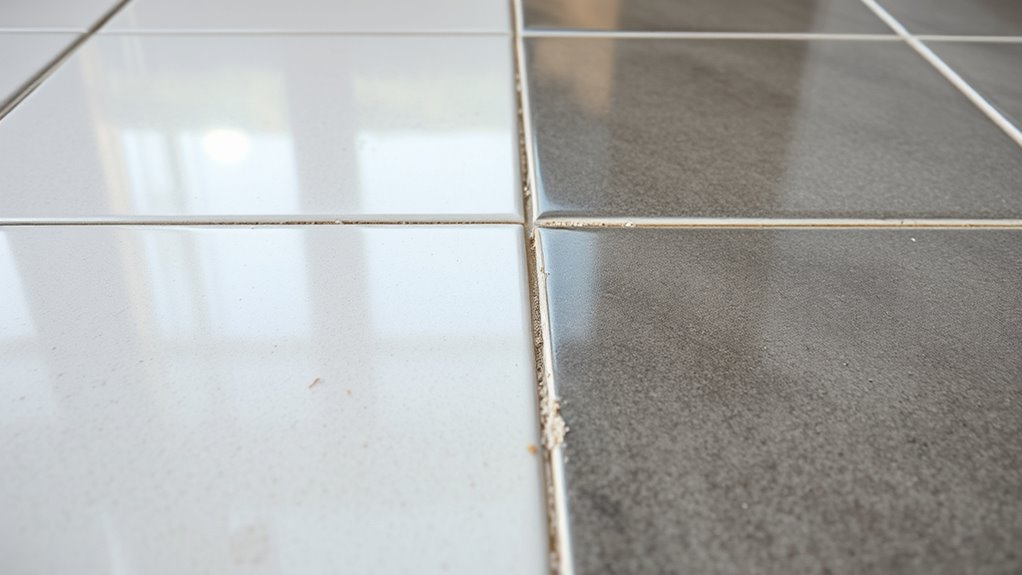 moisture causes grout darkening