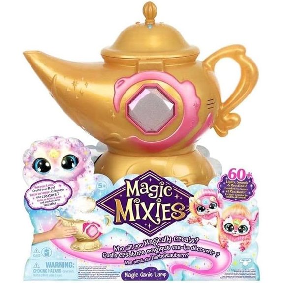 Magic Mixies Genie Lamp with Pink Plush & Reactions