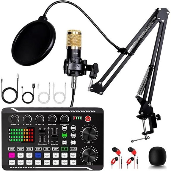 ALSO GO Podcast Kit with Microphone & Sound Card