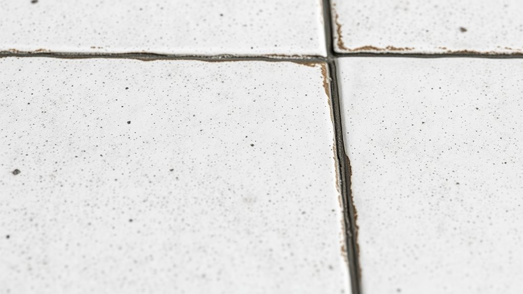 porous grout absorbs stains