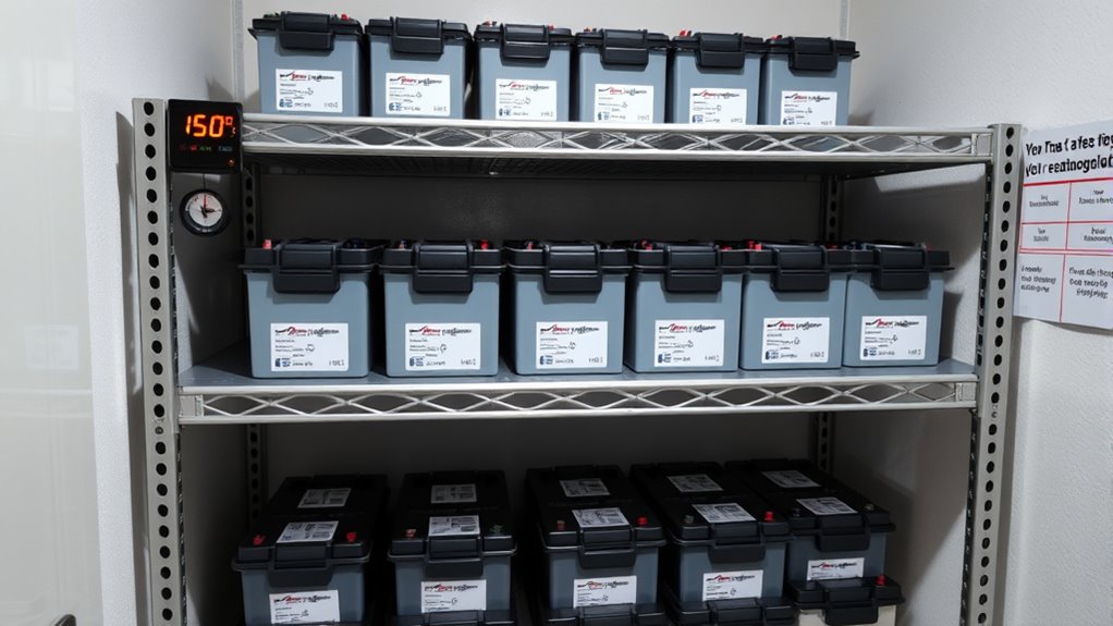 proper battery indoor storage