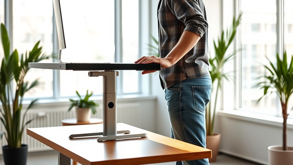 proper desk and monitor height